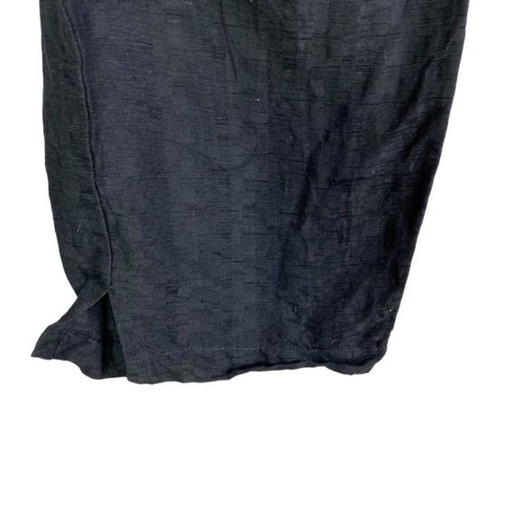 Eileen Fisher Pants Small Women’s Cropped Black High Rise Pull On Crinkle - Picture 3 of 4